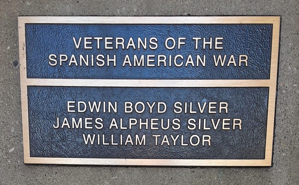 VETERANS OF THE SPANISH AMERICAN WAR MEMORIAL PLAQUE