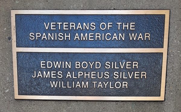 VETERANS OF THE SPANISH AMERICAN WAR MEMORIAL PLAQUE