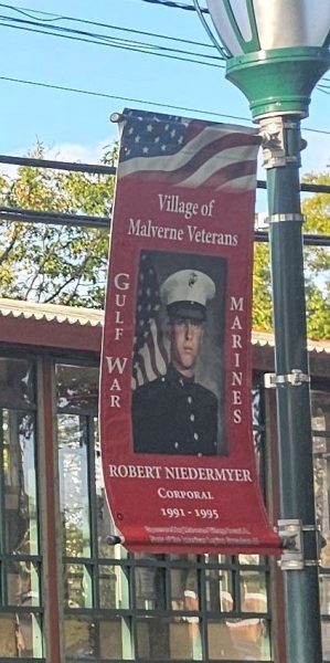 VILLAGE OF MALVERNE VETERANS ROBERT NIEDERMYER MEMORIAL BANNER