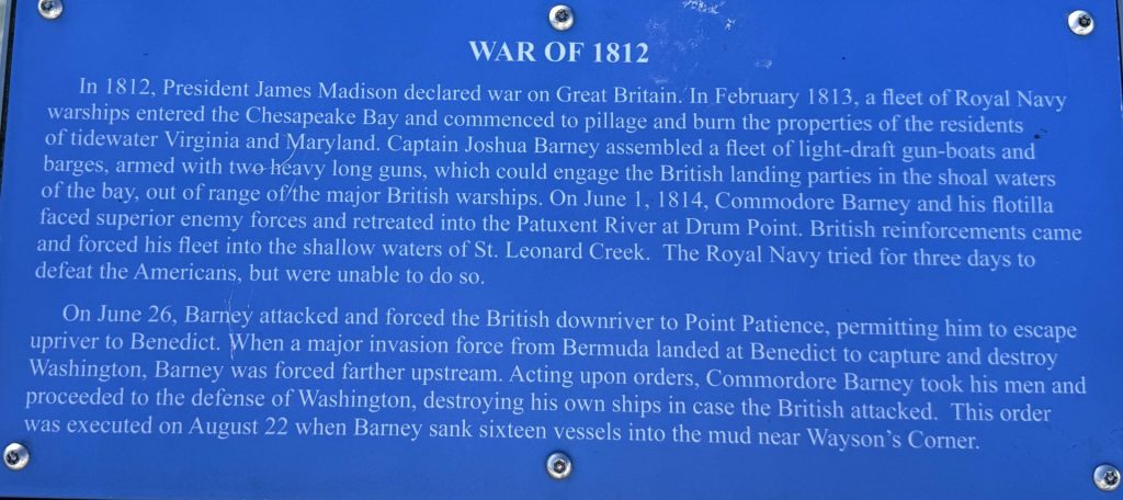 WAR OF 1812 MEMORIAL PLAQUE