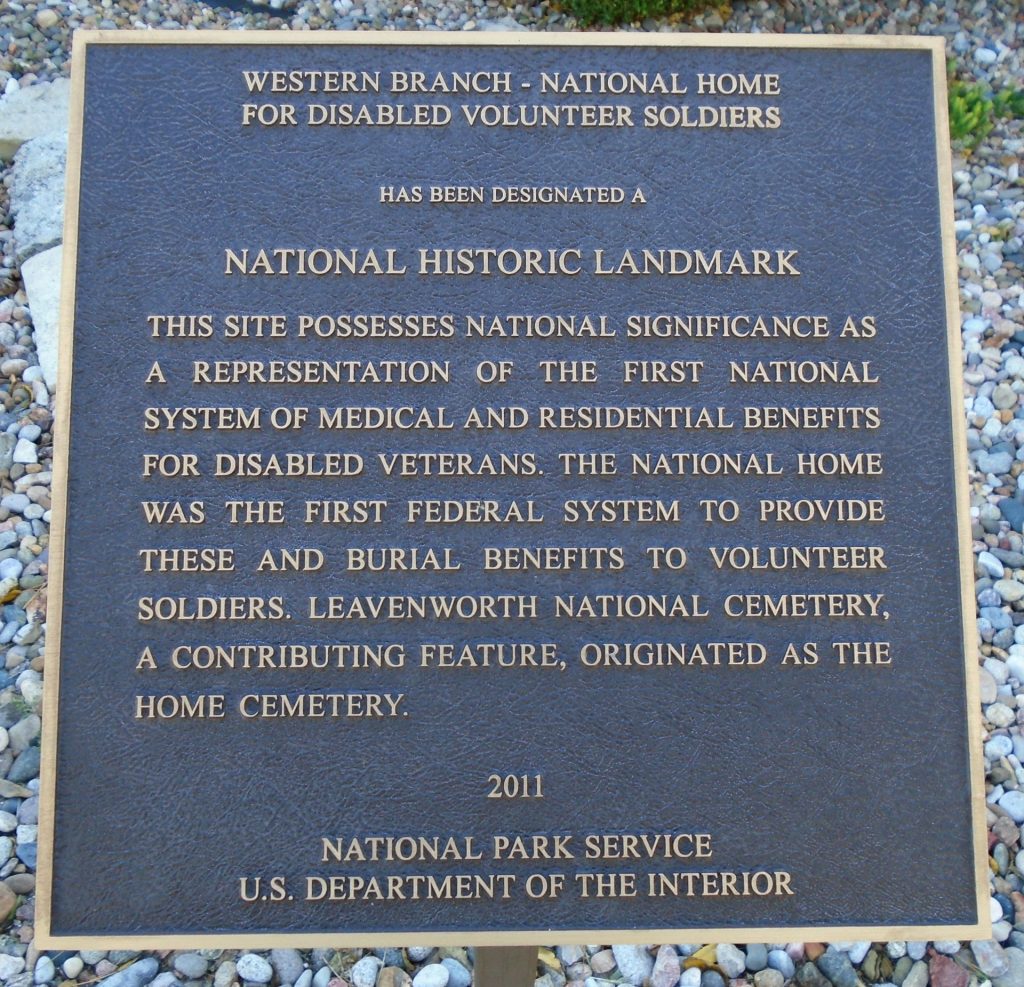 WESTERN BRANCH-NATIONAL HOME FOR DISABLED VOLUNTEER SOLDIERS MEMORIAL PLAQUE