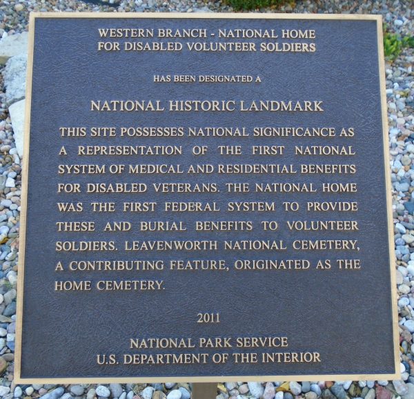 WESTERN BRANCH-NATIONAL HOME FOR DISABLED VOLUNTEER SOLDIERS MEMORIAL PLAQUE