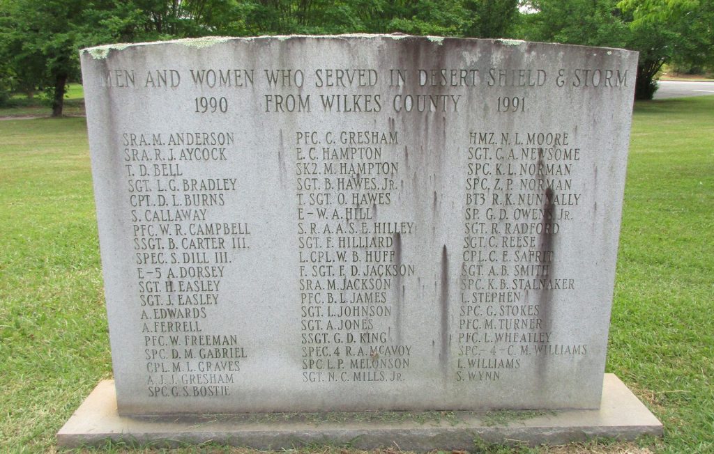 WILKES COUNTY DESERT SHIELD & STORM MEMORIAL