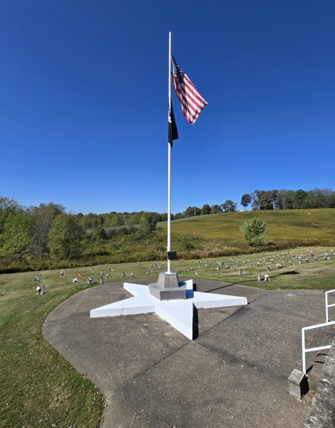 WORTHINGTON FLAG FLYING IN MEMORY OF ALL VETERANS MEMORIAL