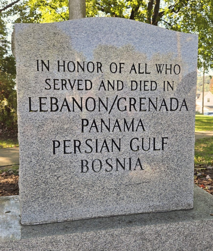 ZELIENOPLE POST VIETNAM CONFLICT MEMORIAL