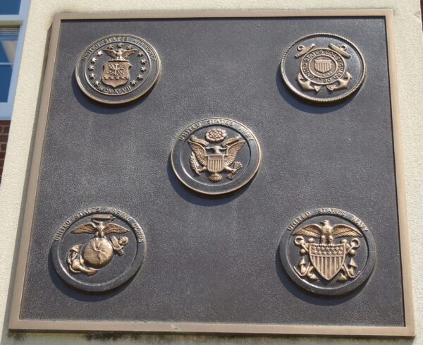 INDIANA COUNTY ARMED FORCES EMBLEMS MEMORIAL PLAQUE