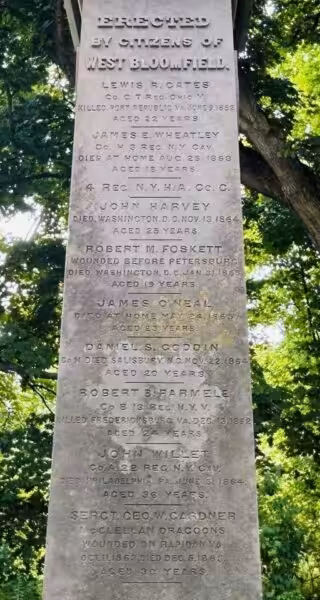 CITIZENS OF WEST BLOOMFIELD SOLDIERS MONUMENT SIDE A