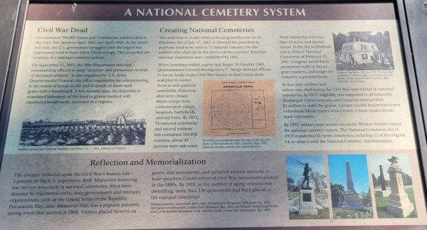 A NATIONAL CEMETERY SYSTEM WAR MEMORIAL PANEL FORT GIBSON