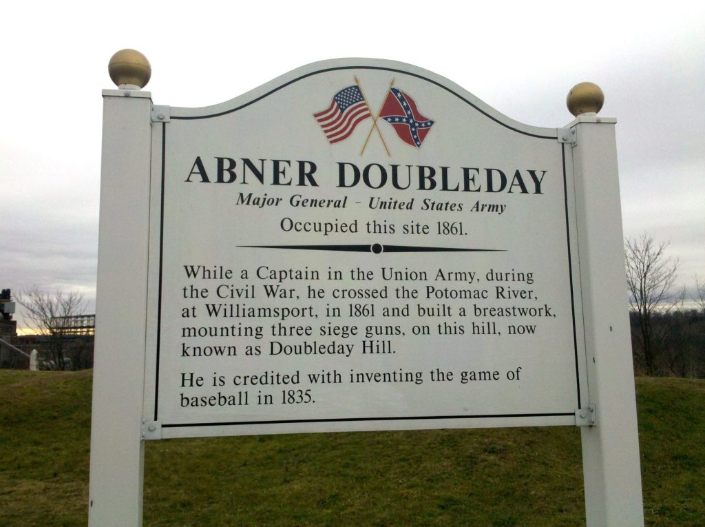 ABNER DOUBLEDAY MAJOR GENERAL WAR MEMORIAL MARKER