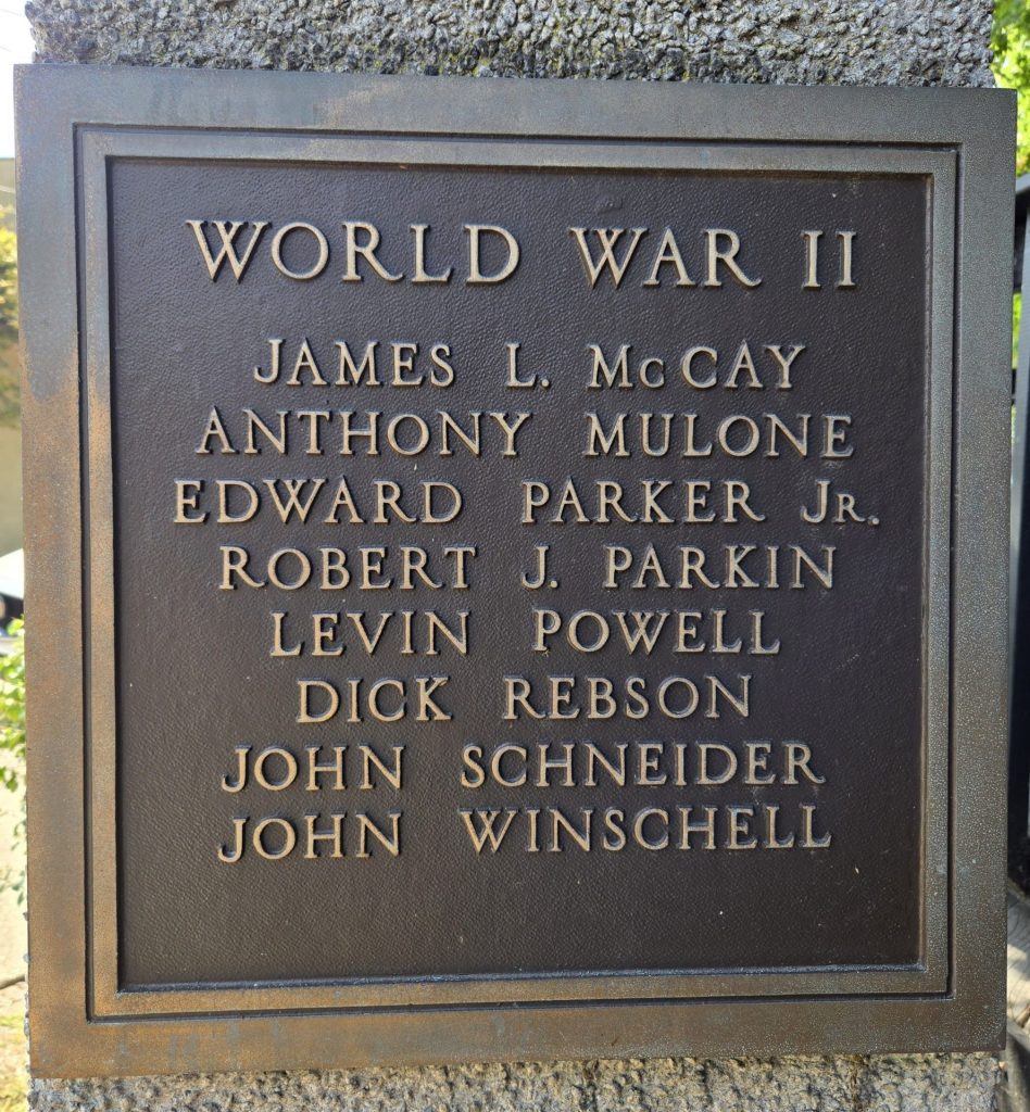 AMERICAN LEGION ASPINWALL POST 77 WAR MEMORIAL PLAQUE D
