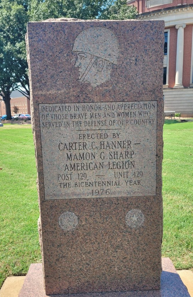 AMERICAN LEGION POST 129 VETERANS MEMORIAL FRONT