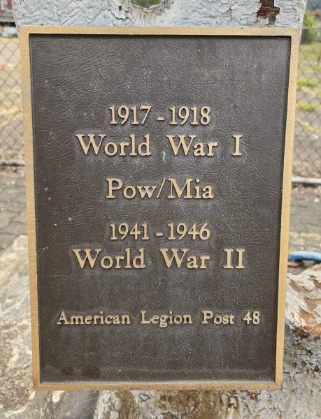 AMERICAN LEGION POST 48 WAR MEMORIAL PLAQUE A