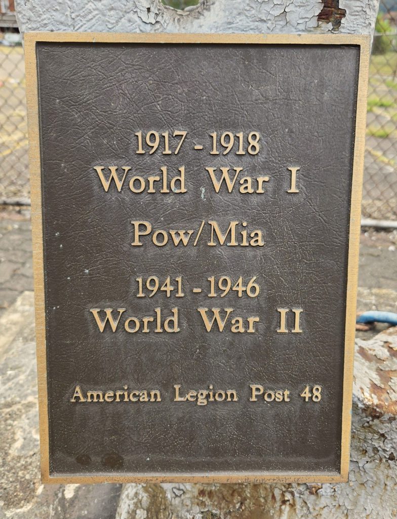 AMERICAN LEGION POST 48 WAR MEMORIAL PLAQUE A