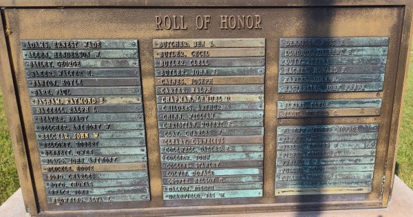 AMERICAN LEGION POST NO. 59 WORLD WARS I & II MEMORIAL PLAQUE B