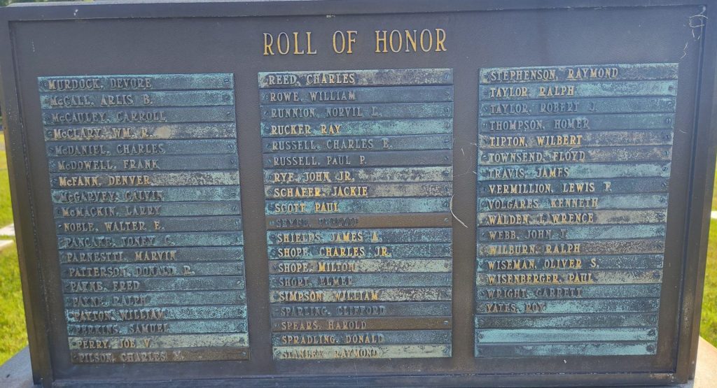 AMERICAN LEGION POST NO. 59 WORLD WARS I & II MEMORIAL PLAQUE D