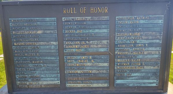 AMERICAN LEGION POST NO. 59 WORLD WARS I & II MEMORIAL PLAQUE D