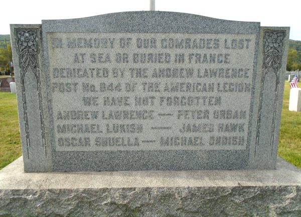 ANDREW LAWRENCE AMERICAN LEGION POST 644 WORLD WAR MEMORIAL