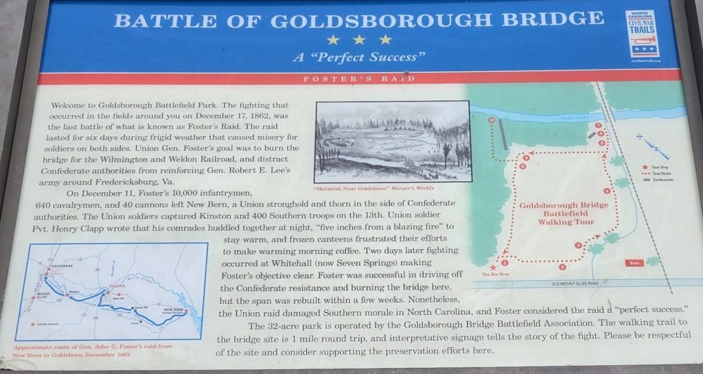 BATTLE OF GOLDSBOROUGH BRIDGE WAR MEMORIAL PANEL