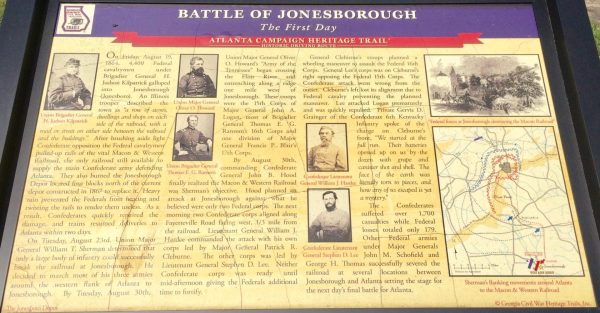 BATTLE OF JONESBOROUGH THE FIRST DAY WAR MEMORIAL PANEL