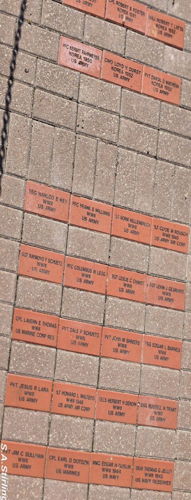 BROWN COUNTY FALLEN VETERANS MEMORIAL BRICKS SECTION C