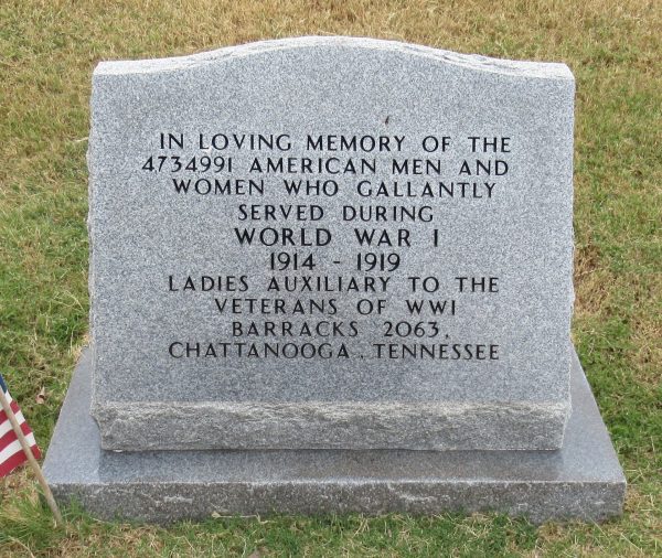 CHATTANOOGA NATIONAL CEMETERY WORLD WAR I MEMORIAL