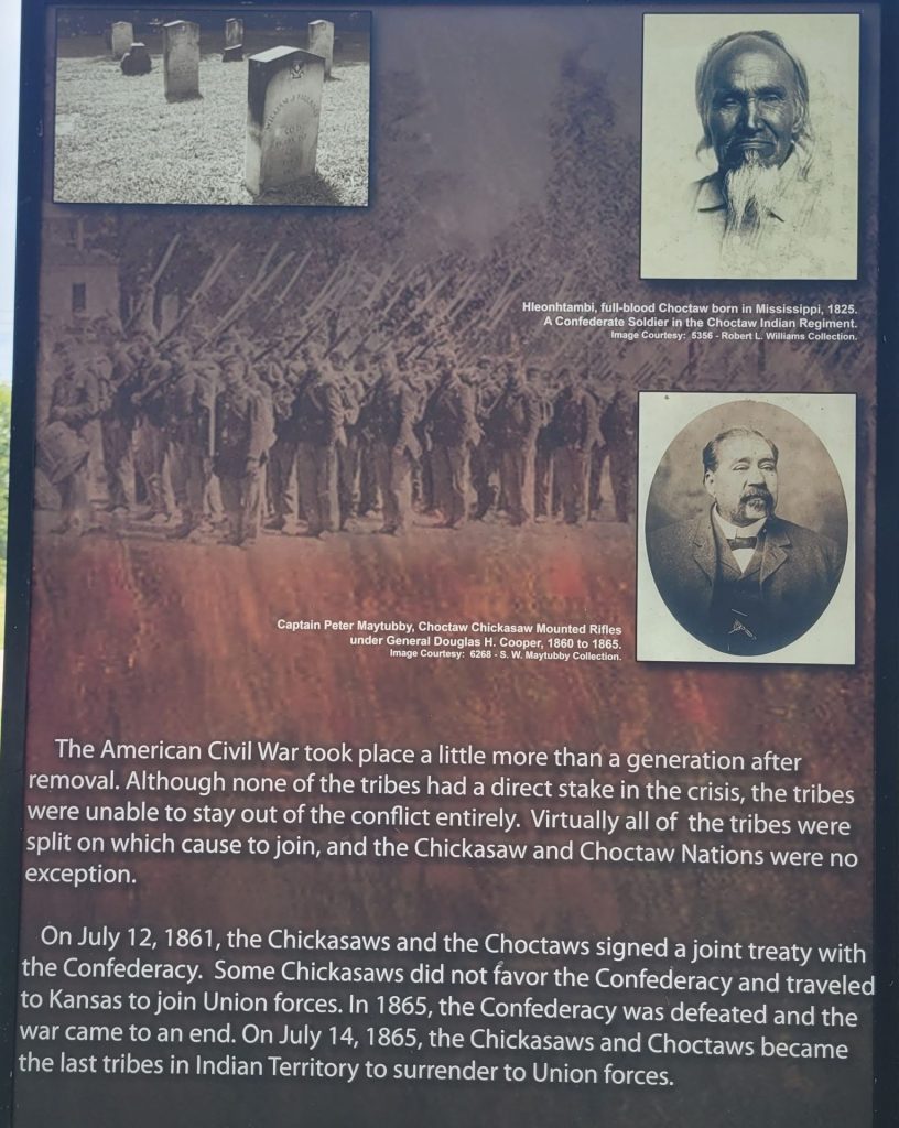 CHICKASAWS AND CHOCTAWS IN THE CIVIL WAR MEMORIAL PANEL
