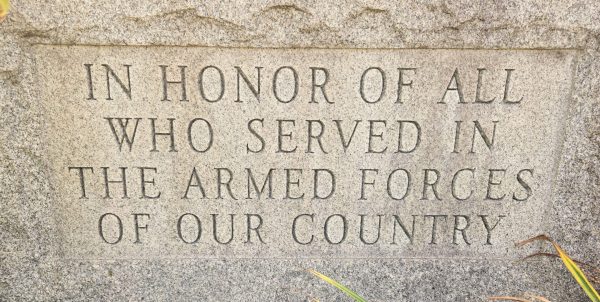 CITIZENS OF CONNOQUENESSING ARMED FORCES MEMORIAL FLAGPOLE STONE
