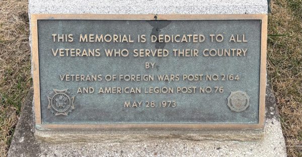 DEDICATED TO ALL VETERANS WHO SERVED THEIR COUNTRY MEMORIAL FLAGPOLE PLAQUE