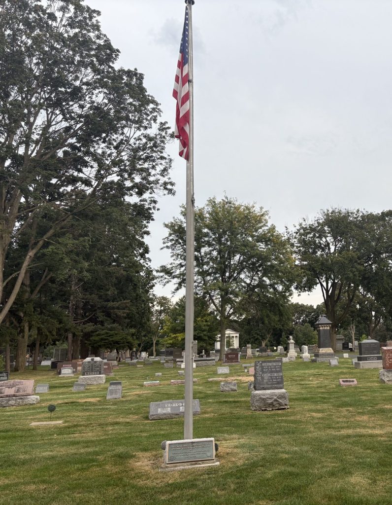 DEDICATED TO ALL VETERANS WHO SERVED THEIR COUNTRY MEMORIAL FLAGPOLE