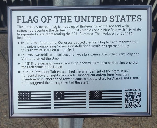 FLAG OF THE UNITED STATES MEMORIAL FLAGPOLE PLAQUE
