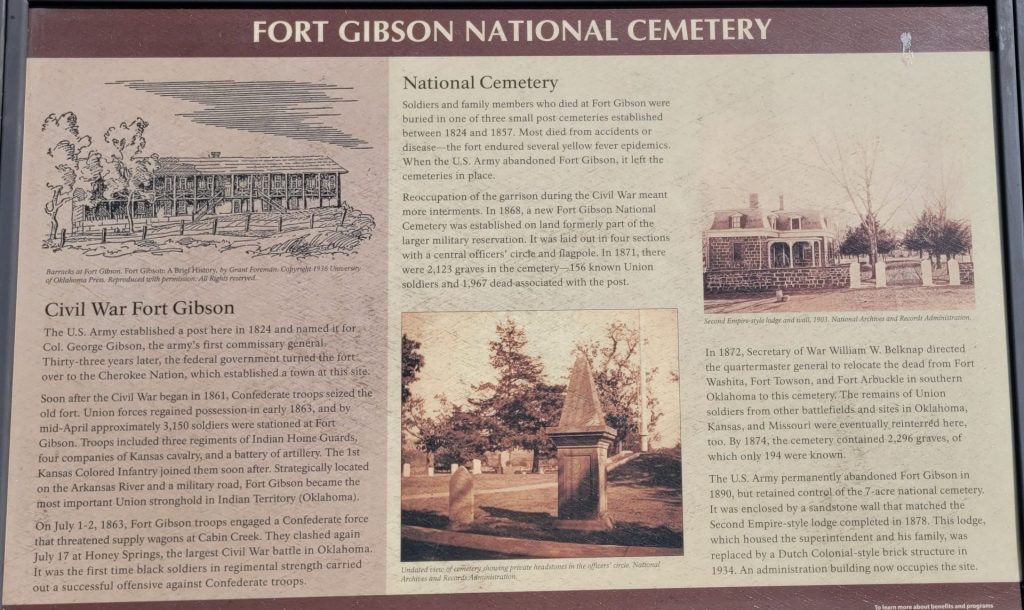FORT GIBSON NATIONAL CEMETERY MEMORIAL PANEL