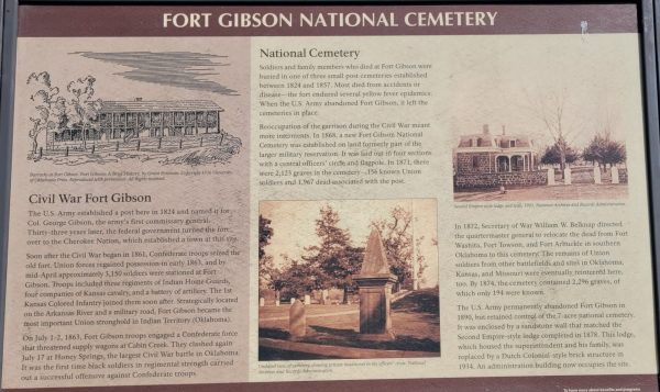 FORT GIBSON NATIONAL CEMETERY MEMORIAL PANEL