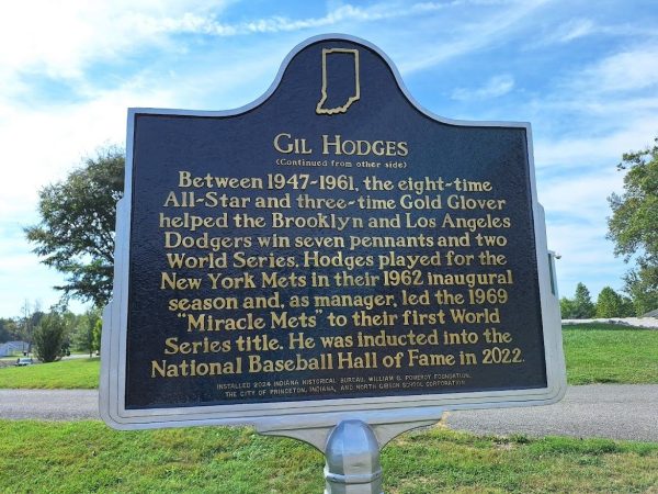 GILBERT “GIL” RAY HODGES WAR MEMORIAL MARKER BACK