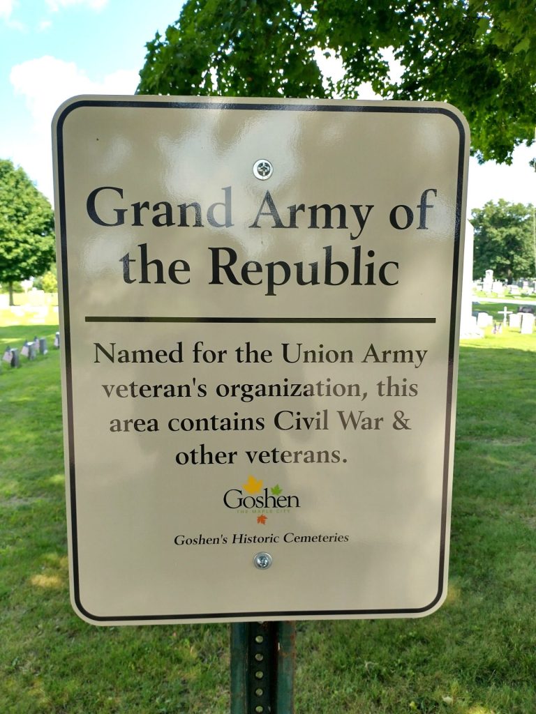 GOSHEN GRAND ARMY OF THE REPUBLIC WAR MEMORIAL PLAQUE