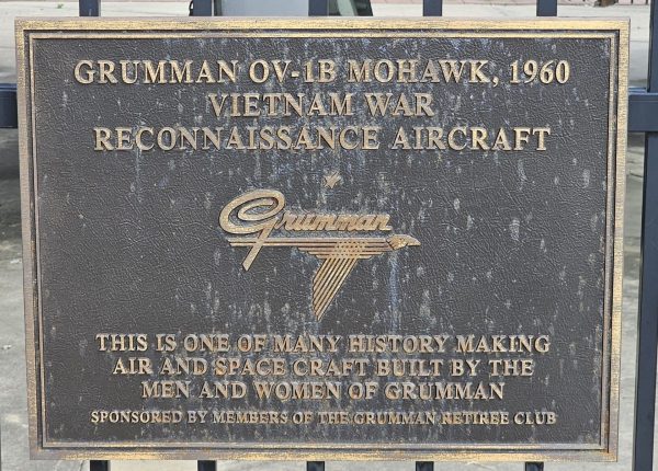 GRUMMAN OV-1B MOHAWK WAR MEMORIAL AIRCRAFT PLAQUE