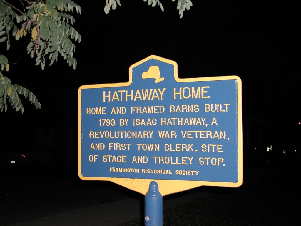 HATHAWAY HOME REVOLUTIONARY WAR VETERAN MEMORIAL MARKER