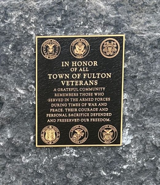 IN HONOR ALL TOWN OF FULTON VETERANS MEMORIAL PLAQUE