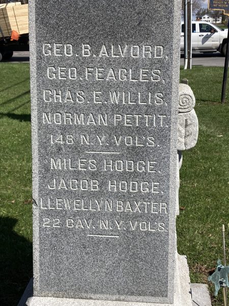 IN MEMORY OF SOLDIERS IN THIS VICINITY MEMORIAL BACK