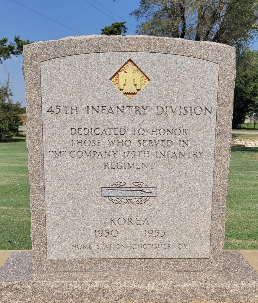 KINGFISHER 45TH INFANTRY DIVISION WAR MEMORIAL