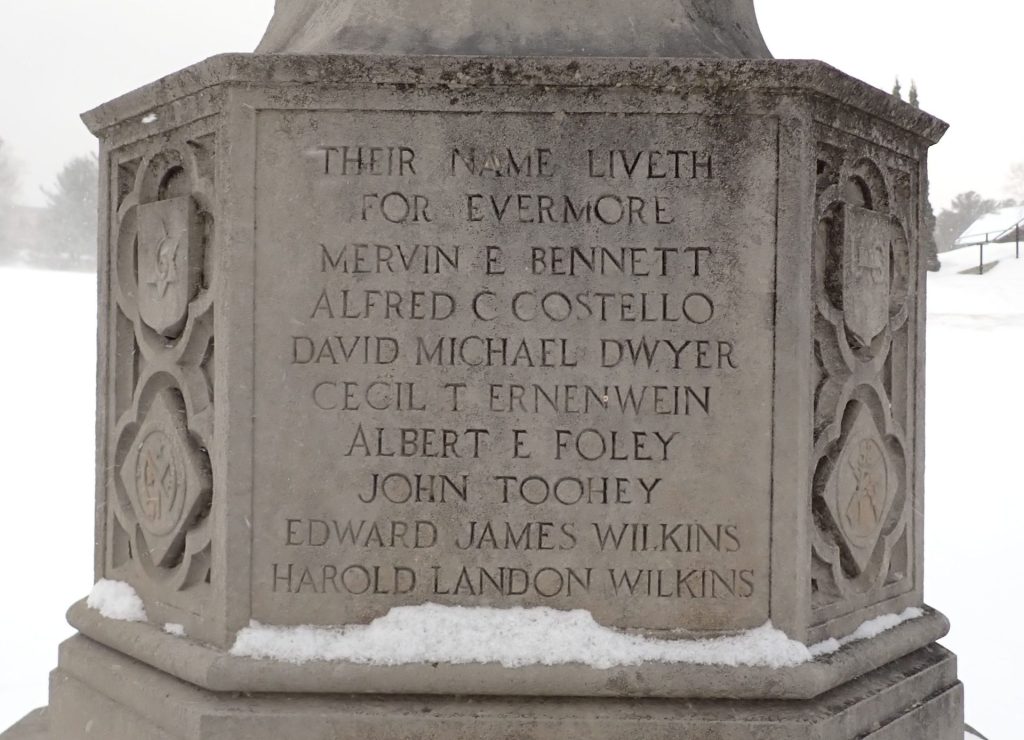 LAKE PLACID WORLD WAR MEMORIAL STONE B