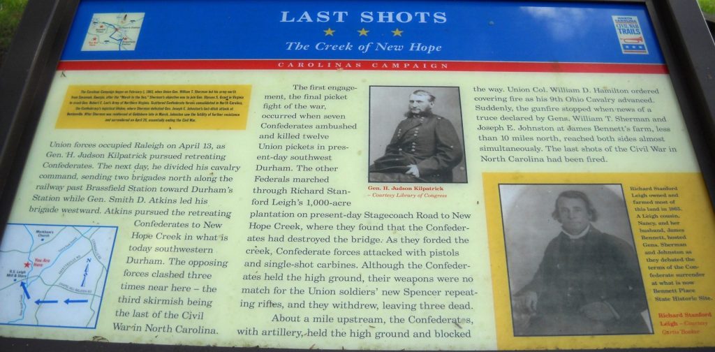 LAST SHOTS THE CREEK OF NEW HOPE WAR MEMORIAL PANEL