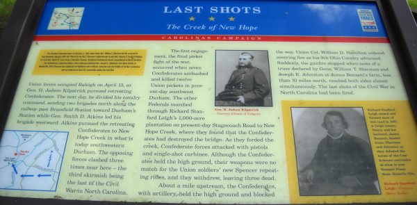 LAST SHOTS THE CREEK OF NEW HOPE WAR MEMORIAL PANEL