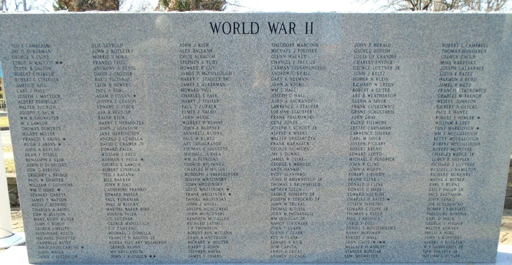 LATROBE WAR MEMORIAL PLAZA STONE B