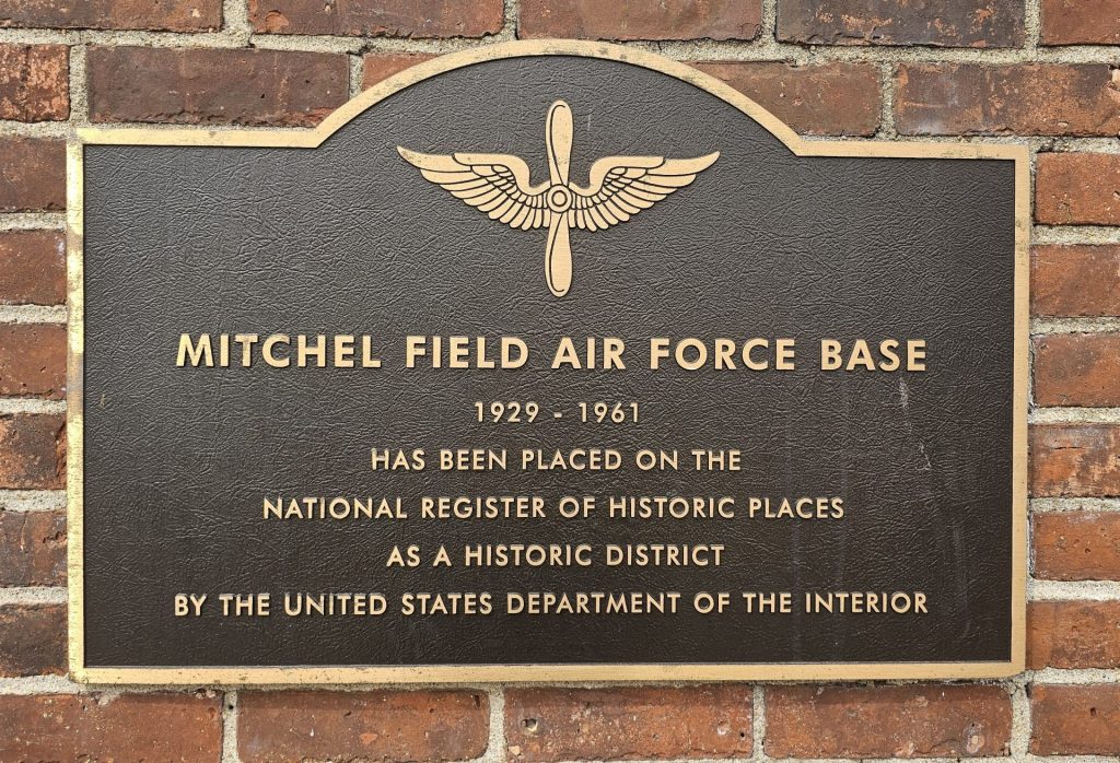 MITCHEL FIELD AIR FORCE BASE WAR MEMORIAL PLAQUE