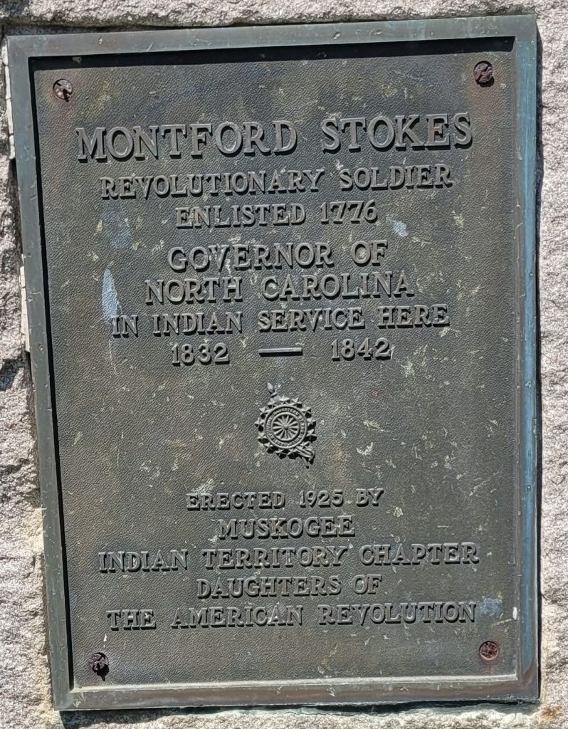 MONTFORT STOKES REVOLUTIONARY SOLDIER WAR MEMORIAL PLAQUE