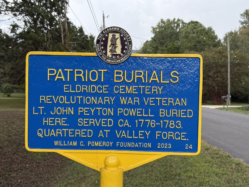 PATRIOT BURIALS ELDRIDGE CEMETERY REVOLUTIONARY WAR MEMORIAL MARKER