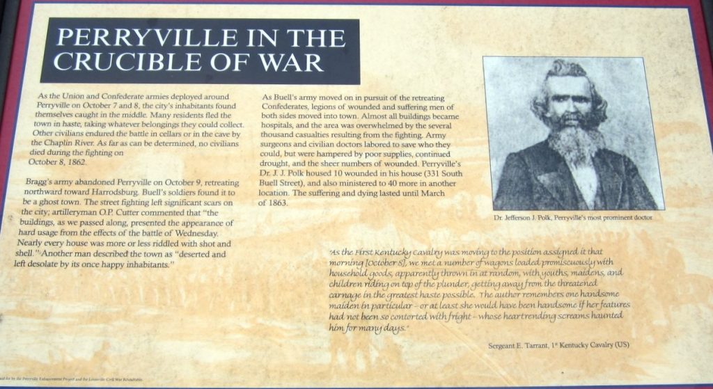 PERRYVILLE IN THE CRUCIBLE OF WAR MEMORIAL PANEL