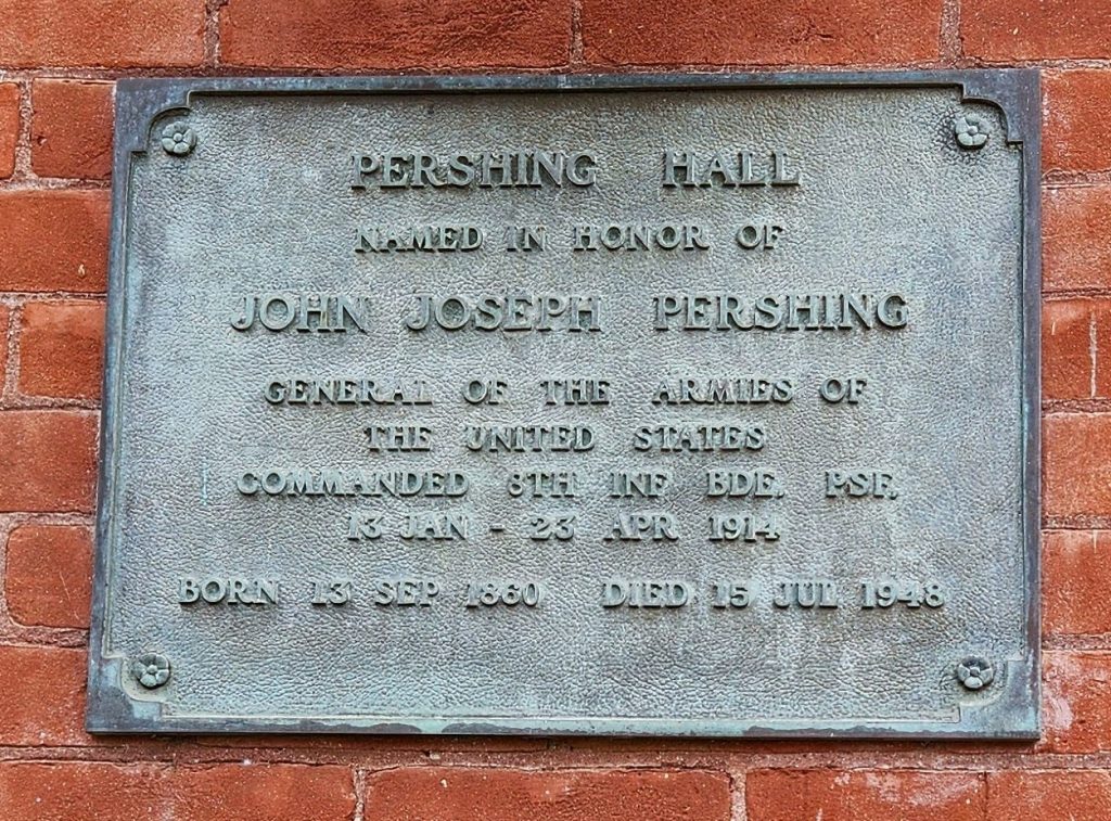 PERSHING HALL MEMORIAL BUILDING PLAQUE
