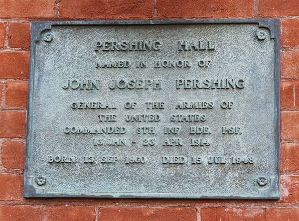 PERSHING HALL MEMORIAL BUILDING PLAQUE