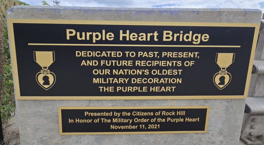 PURPLE HEART BRIDGE WAR MEMORIAL PLAQUES
